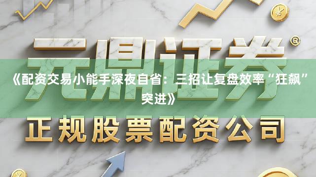 《配资交易小能手深夜自省：三招让复盘效率“狂飙”突进》