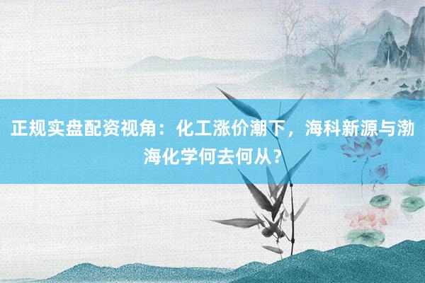 正规实盘配资视角：化工涨价潮下，海科新源与渤海化学何去何从？