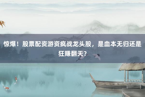 惊爆！股票配资游资疯战龙头股，是血本无归还是狂赚翻天？